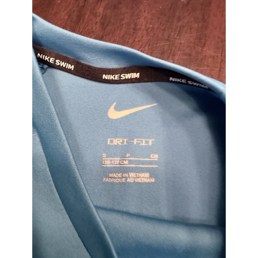 Nike Swim Shirts UPF 40+ dri fit rash guard Boys Small - Picture 4 of 6